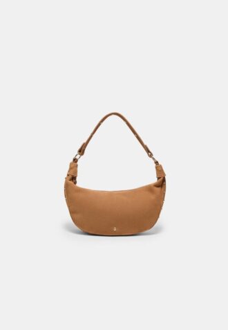 100 % Leder-Umhängetasche mit Nieten