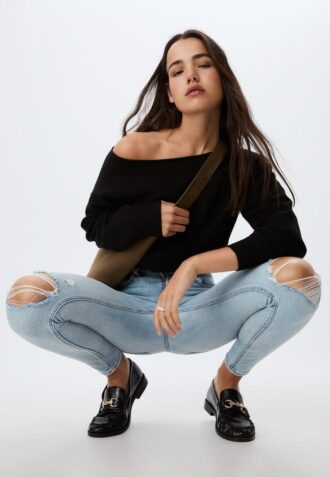 1420 Skinny-Jeans mit niedriger Taille