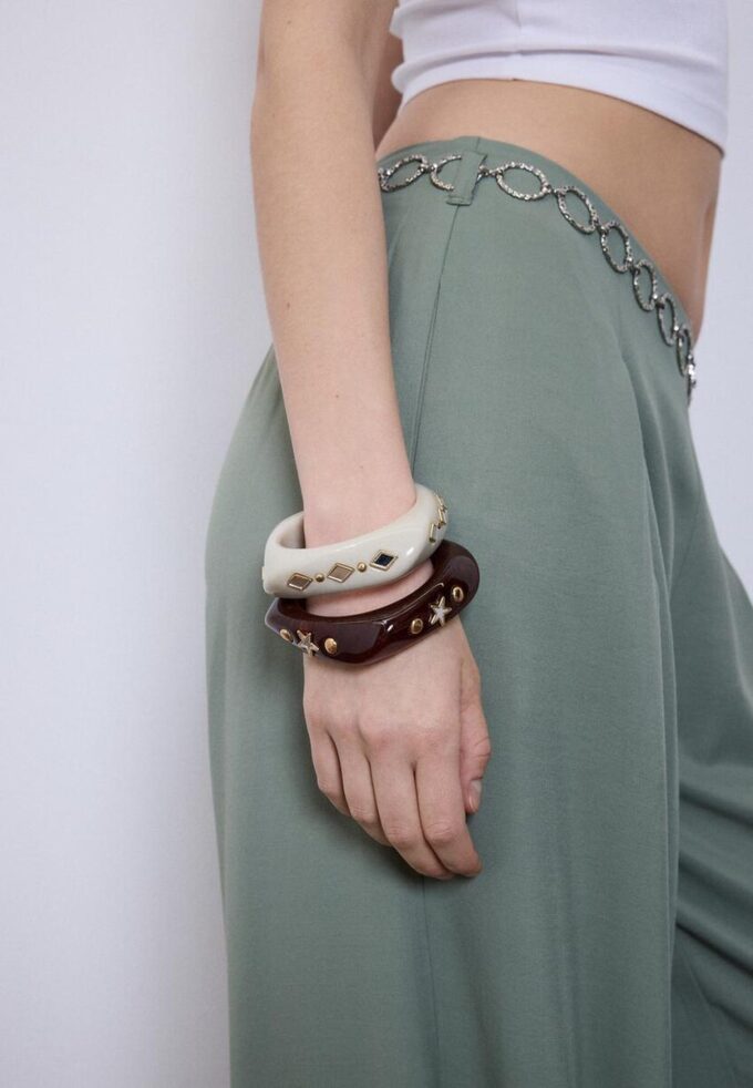 2er-Set Armbänder mit Sternen und Brillanten