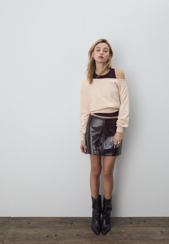 Asymmetrischer Strickpullover Asymmetrischer Strickpullover