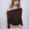 Asymmetrisches T-Shirt aus Modal Asymmetrisches T-Shirt aus Modal