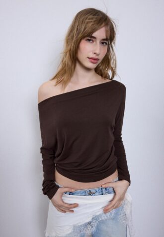 Asymmetrisches T-Shirt aus Modal