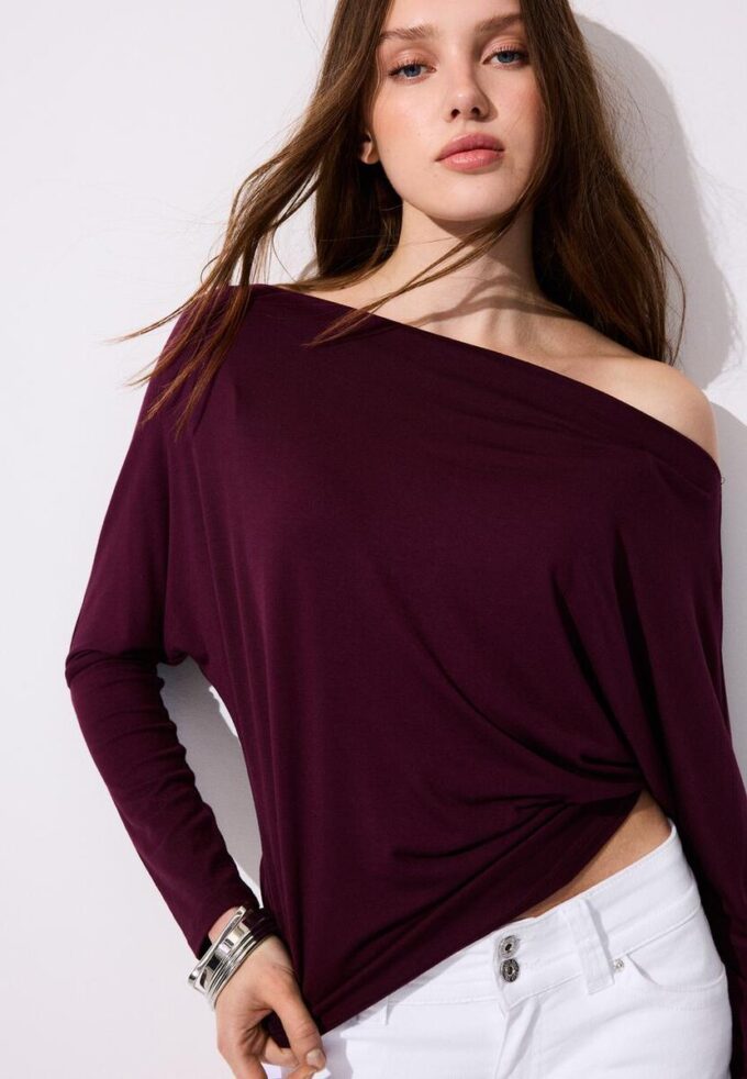 Asymmetrisches T-Shirt aus Modal