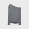 Asymmetrisches T-Shirt mit gerafftem Detail Asymmetrisches T-Shirt mit gerafftem Detail