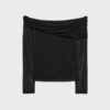 Asymmetrisches Tüll-T-Shirt Asymmetrisches Tüll-T-Shirt