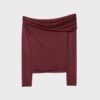 Asymmetrisches Tüll-T-Shirt Asymmetrisches Tüll-T-Shirt