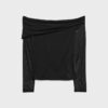 Asymmetrisches Tüll-T-Shirt Asymmetrisches Tüll-T-Shirt