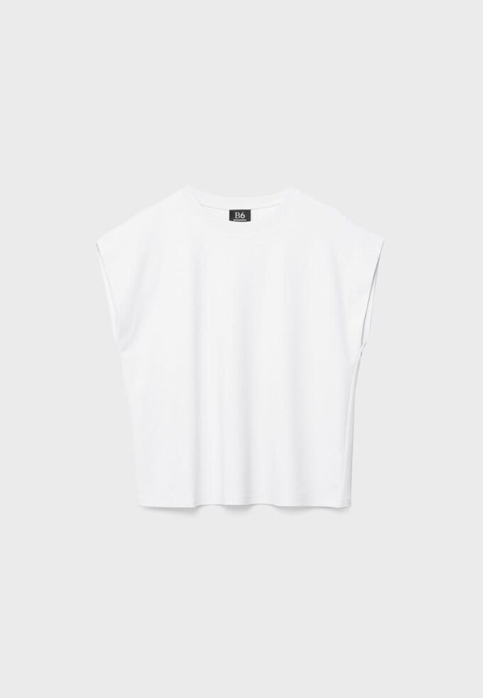 B06 Basics T-Shirt mit überschnittenen Schultern