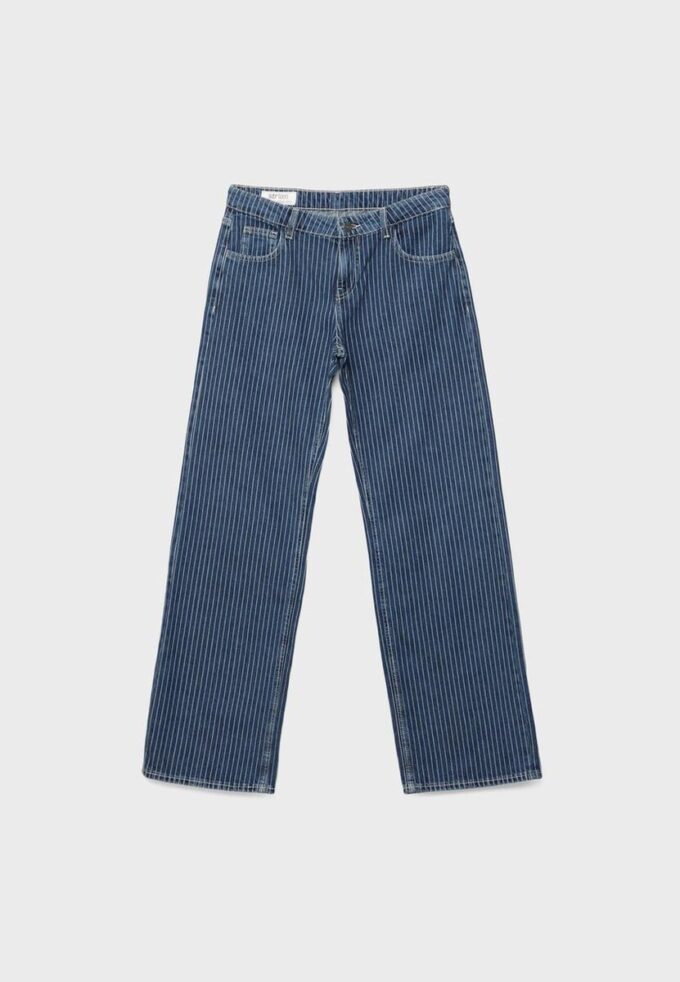 Baggy-Jeans mit Streifen und mittlerer Leibhöhe Baggy-Jeans mit Streifen und mittlerer Leibhöhe