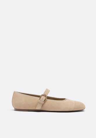 Ballerinas mit Lederkappe
