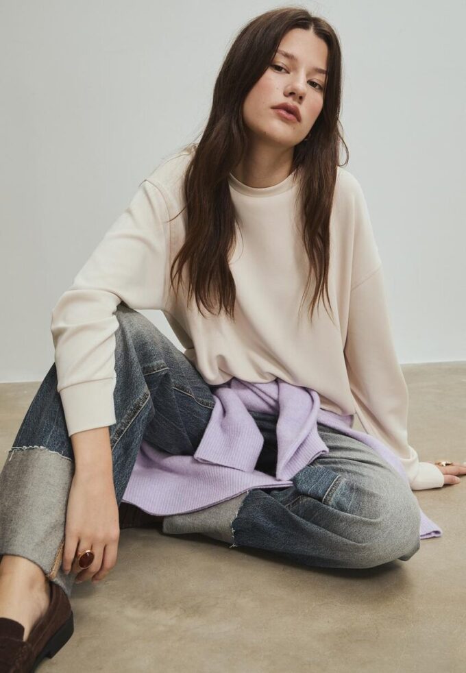 Basic Sweatshirt mit Soft Touch Basic Sweatshirt mit Soft Touch