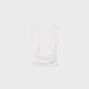 Basics gerafftes, figurbetontes T-Shirt