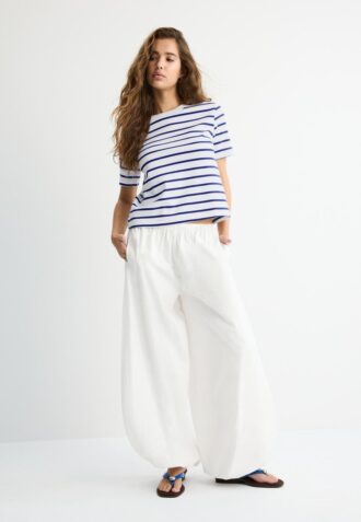 Basics Heavyweight gestreiftes T-Shirt in Regular Fit
