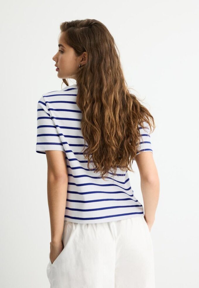 Basics Heavyweight gestreiftes T-Shirt in Regular Fit