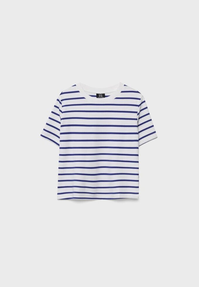 Basics Heavyweight gestreiftes T-Shirt in Regular Fit