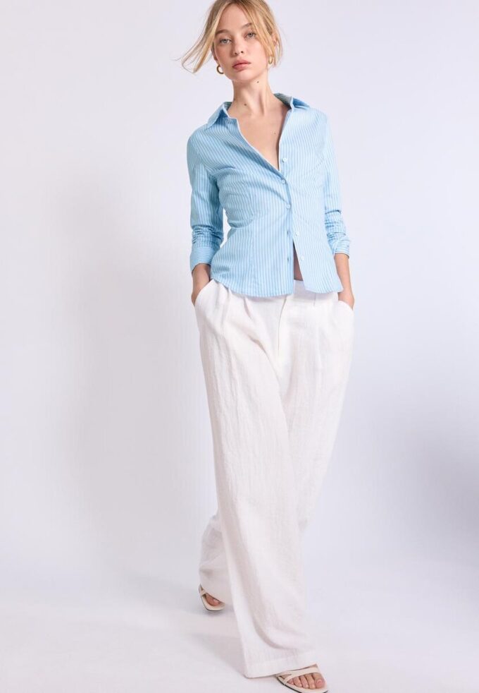 Basics-Hemd mit Streifen, tailliert Basics-Hemd mit Streifen, tailliert