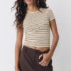 Basics Slim Fit gestreiftes T-Shirt