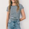 Basics Slim Fit gestreiftes T-Shirt