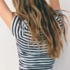 Basics Slim Fit gestreiftes T-Shirt