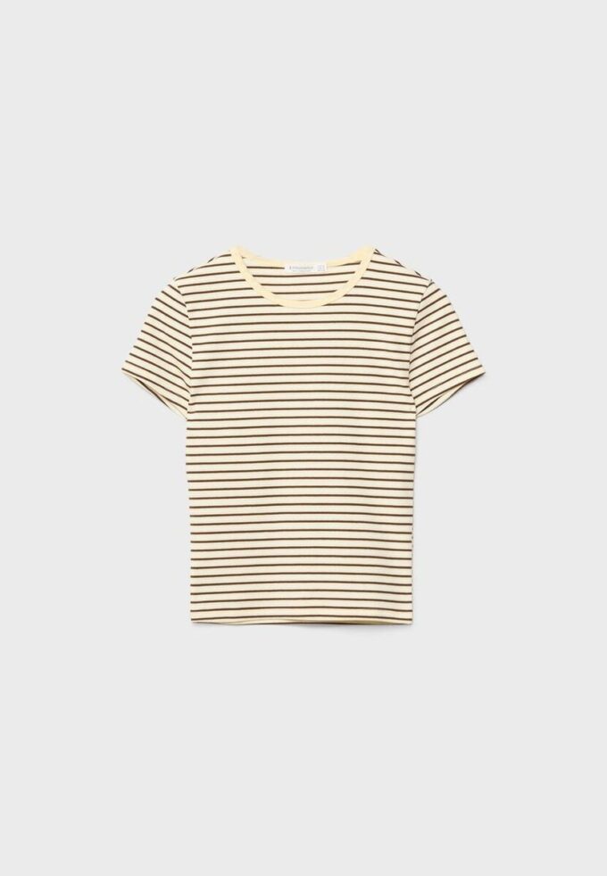 Basics Slim Fit gestreiftes T-Shirt