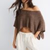 Basics-Strickpullover im Cape-Stil