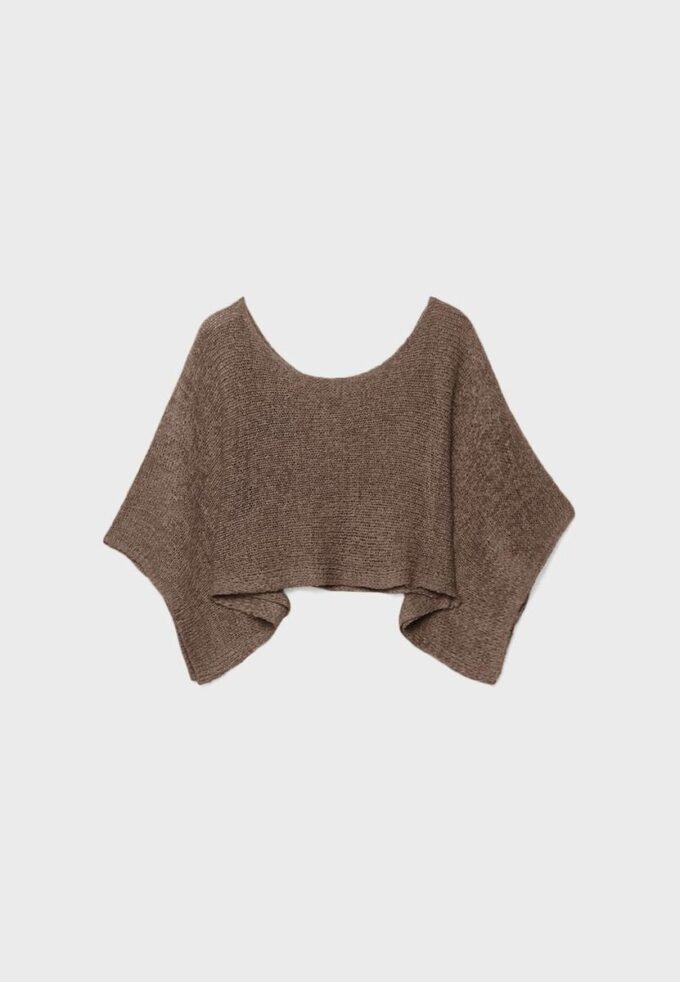 Basics-Strickpullover im Cape-Stil
