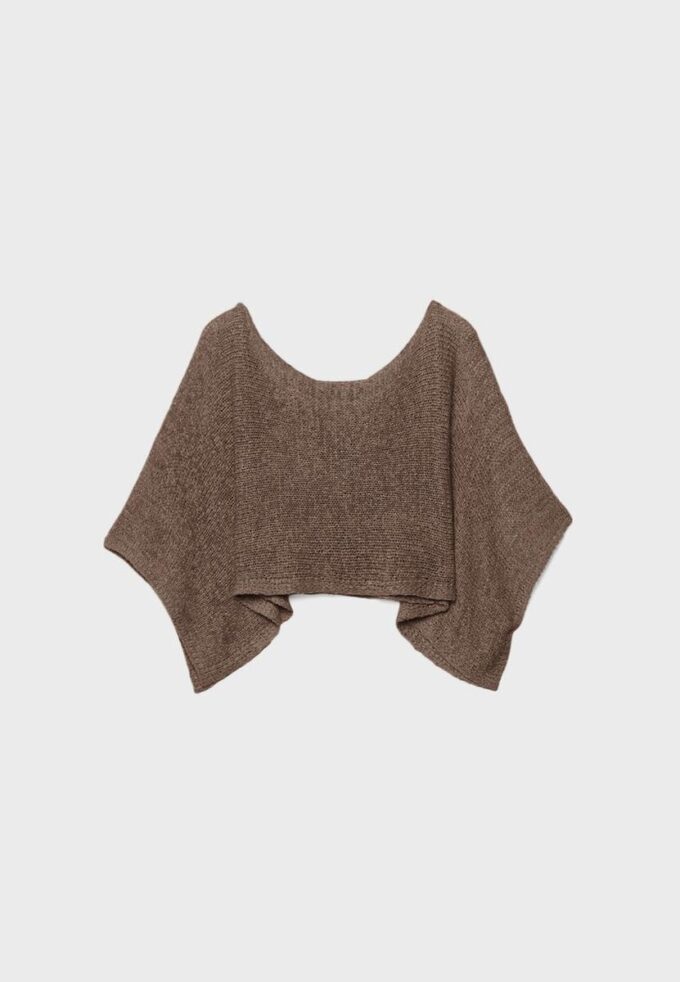 Basics-Strickpullover im Cape-Stil