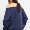 Basics-Sweatshirt mit schulterfreiem Ausschnitt Basics-Sweatshirt mit schulterfreiem Ausschnitt