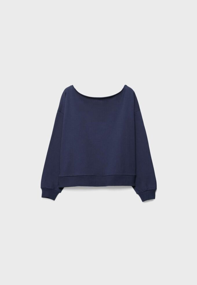 Basics-Sweatshirt mit schulterfreiem Ausschnitt Basics-Sweatshirt mit schulterfreiem Ausschnitt