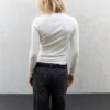 Basics T-Shirt mit hohem Kragen