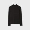 Basics T-Shirt mit hohem Kragen