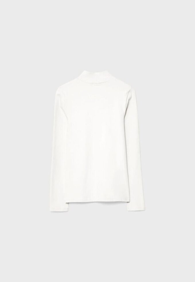 Basics T-Shirt mit hohem Kragen