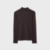 Basics T-Shirt mit hohem Kragen