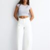 Basics tailliertes Crop-T-Shirt
