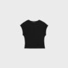 Basics tailliertes Crop-T-Shirt