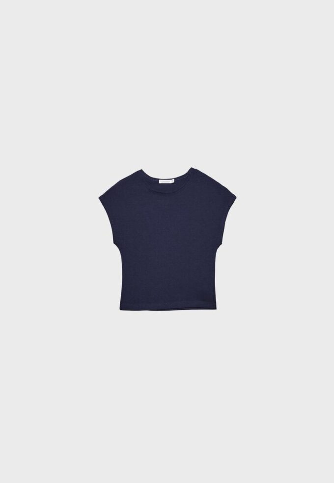 Basics tailliertes Crop-T-Shirt