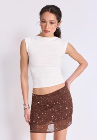 Bestickter Mini-Skort