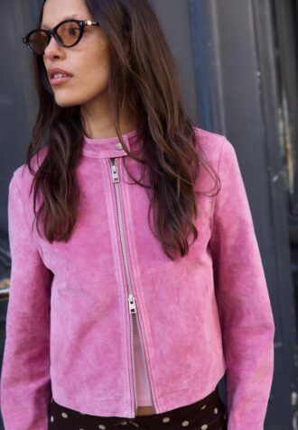 Bikerjacke aus 100 % Leder