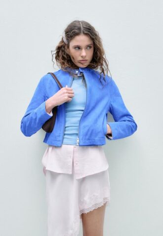 Bikerjacke aus 100 % Leder