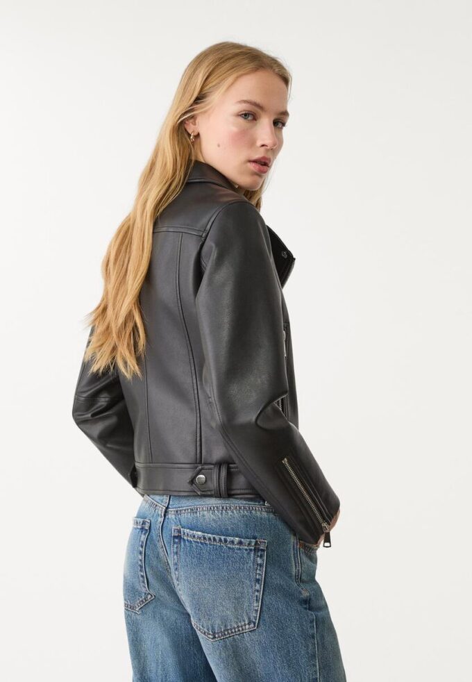 Bikerjacke in Lederoptik Bikerjacke in Lederoptik