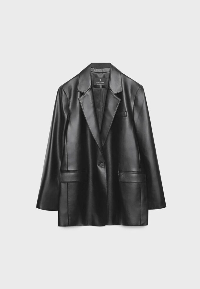 Blazer in Regular Fit mit Lederoptik Blazer in Regular Fit mit Lederoptik
