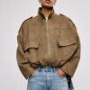 Bomberjacke aus Kunstwildleder