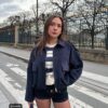 Bomberjacke aus Kunstwildleder Bomberjacke aus Kunstwildleder