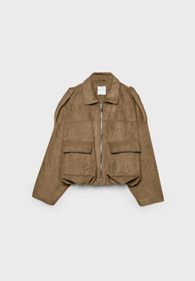 Bomberjacke aus Kunstwildleder