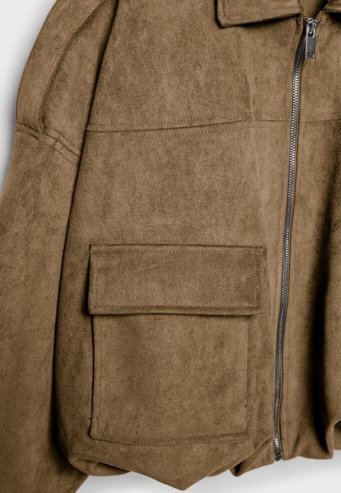 Bomberjacke aus Kunstwildleder