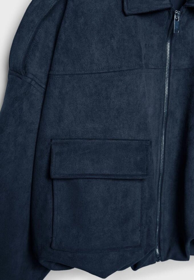 Bomberjacke aus Kunstwildleder Bomberjacke aus Kunstwildleder