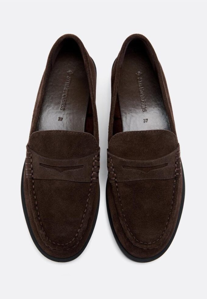 Braune Leder-Loafer