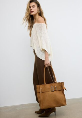 City-Shopper-Tasche mit Schnallendetail