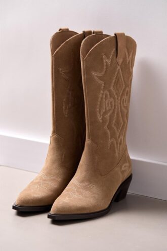 Cowboy-Stiefel aus Spaltleder