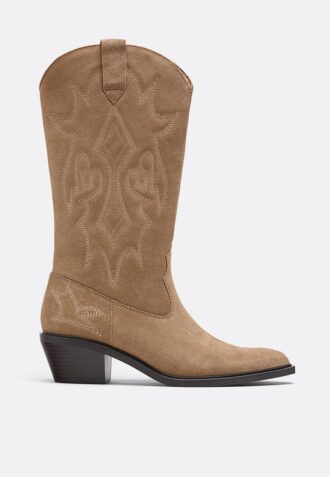 Cowboy-Stiefel aus Spaltleder
